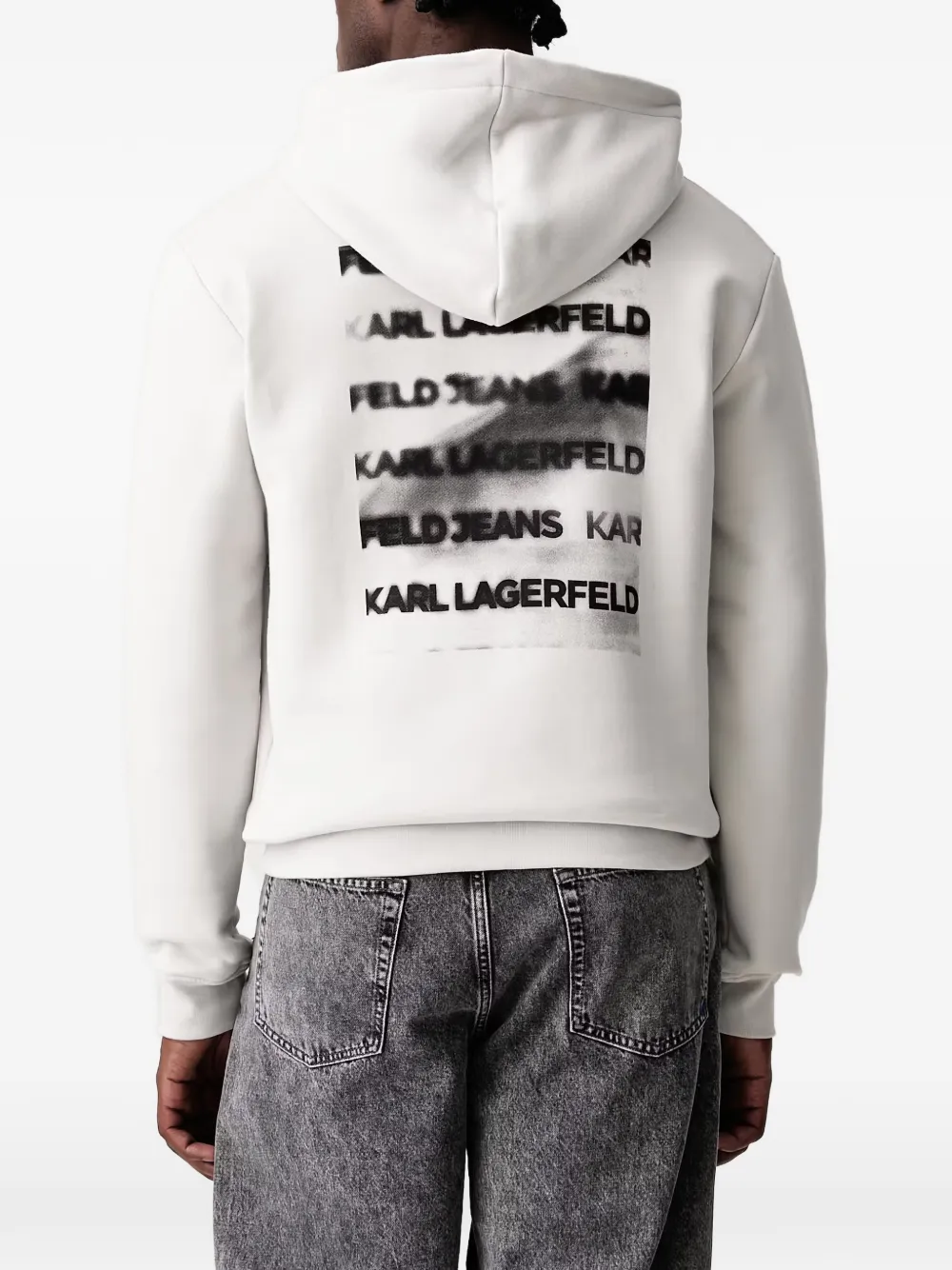 Karl Lagerfeld Jeans Hoodie met logoprint Wit