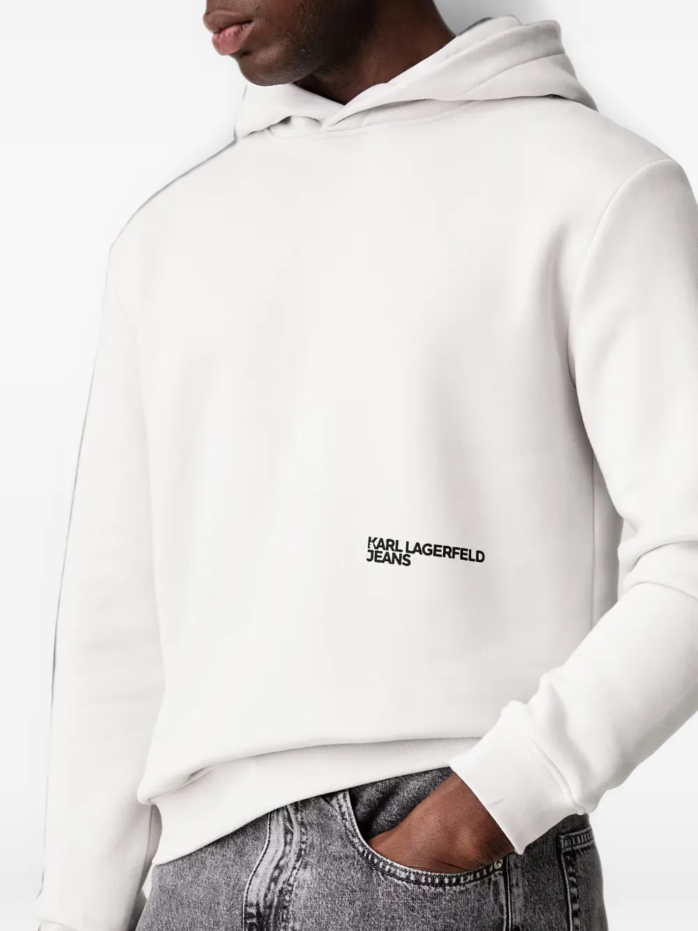 Karl Lagerfeld Jeans Hoodie met logoprint Wit
