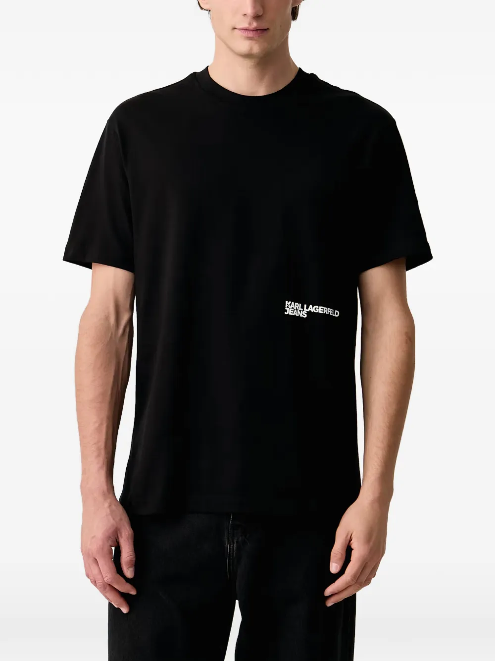 Karl Lagerfeld Jeans logo-print cotton T-shirt - Nero