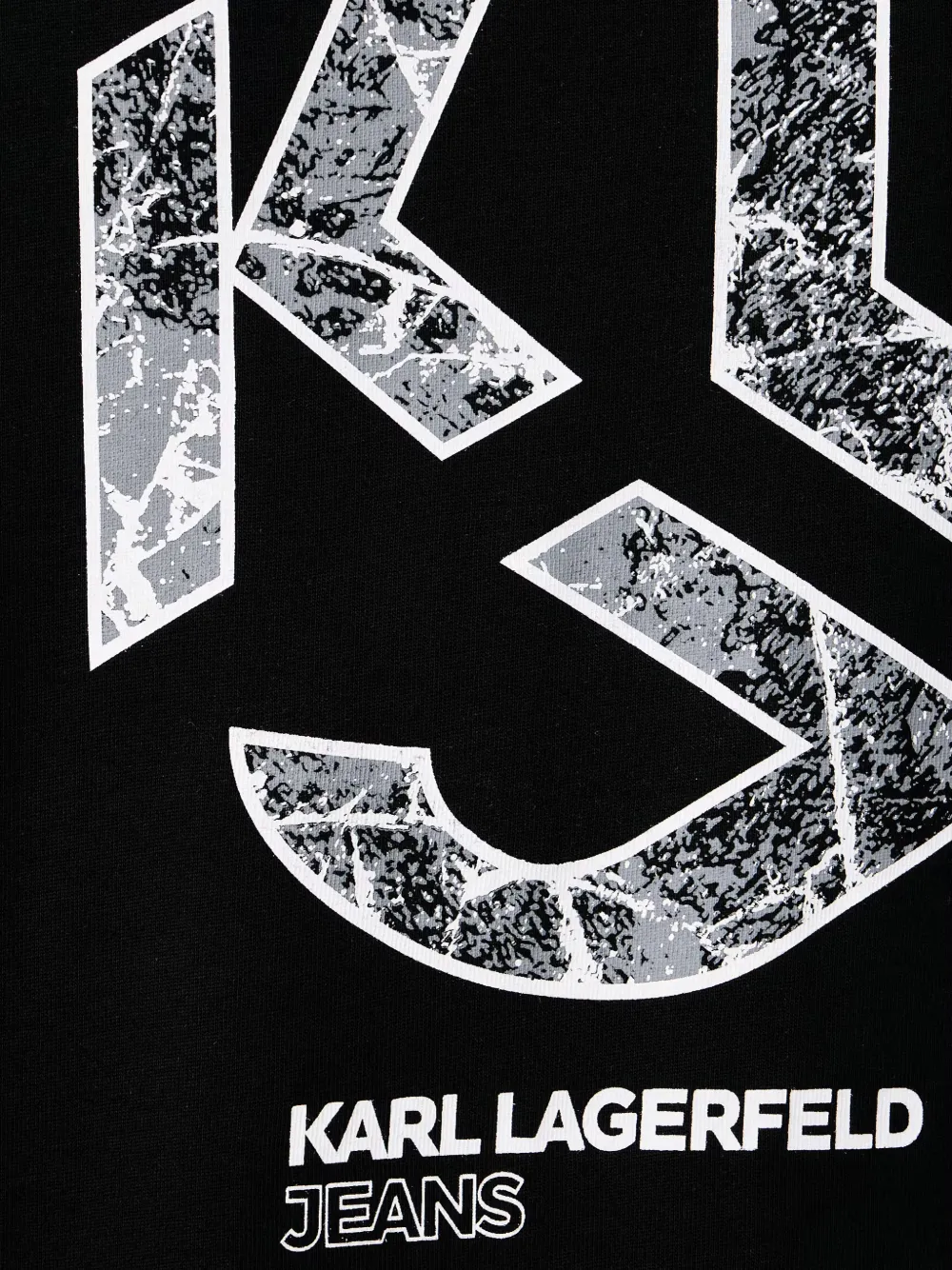 Karl Lagerfeld Jeans Katoenen T-shirt met logoprint Zwart
