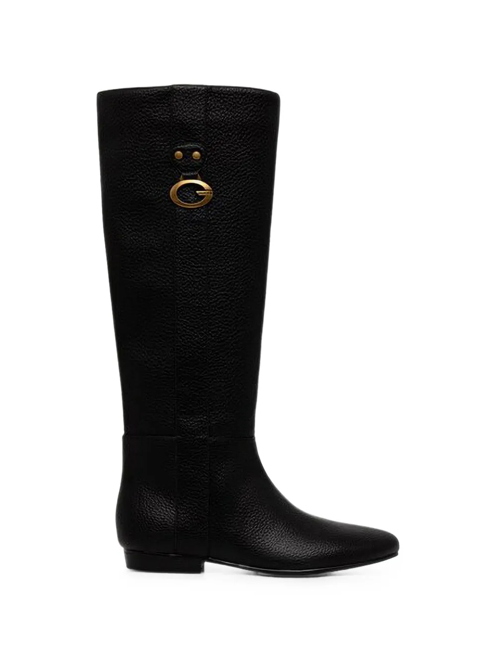 GUESS USA Elliana logo-plaque pebbled-effect boots