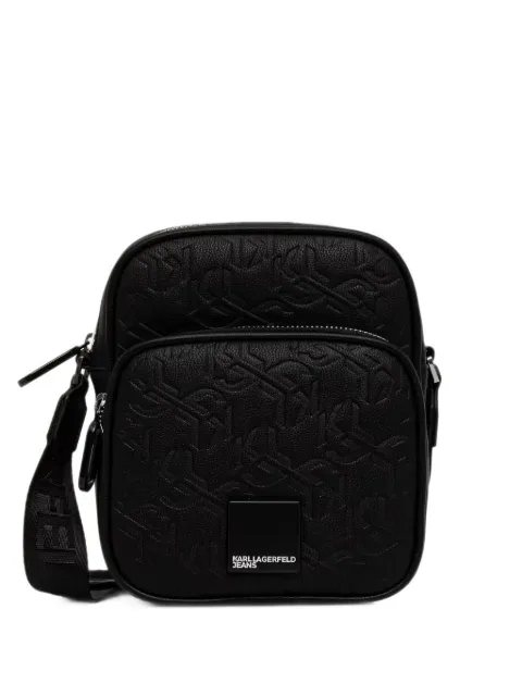 Karl Lagerfeld Jeans monogram-embossed messenger bag