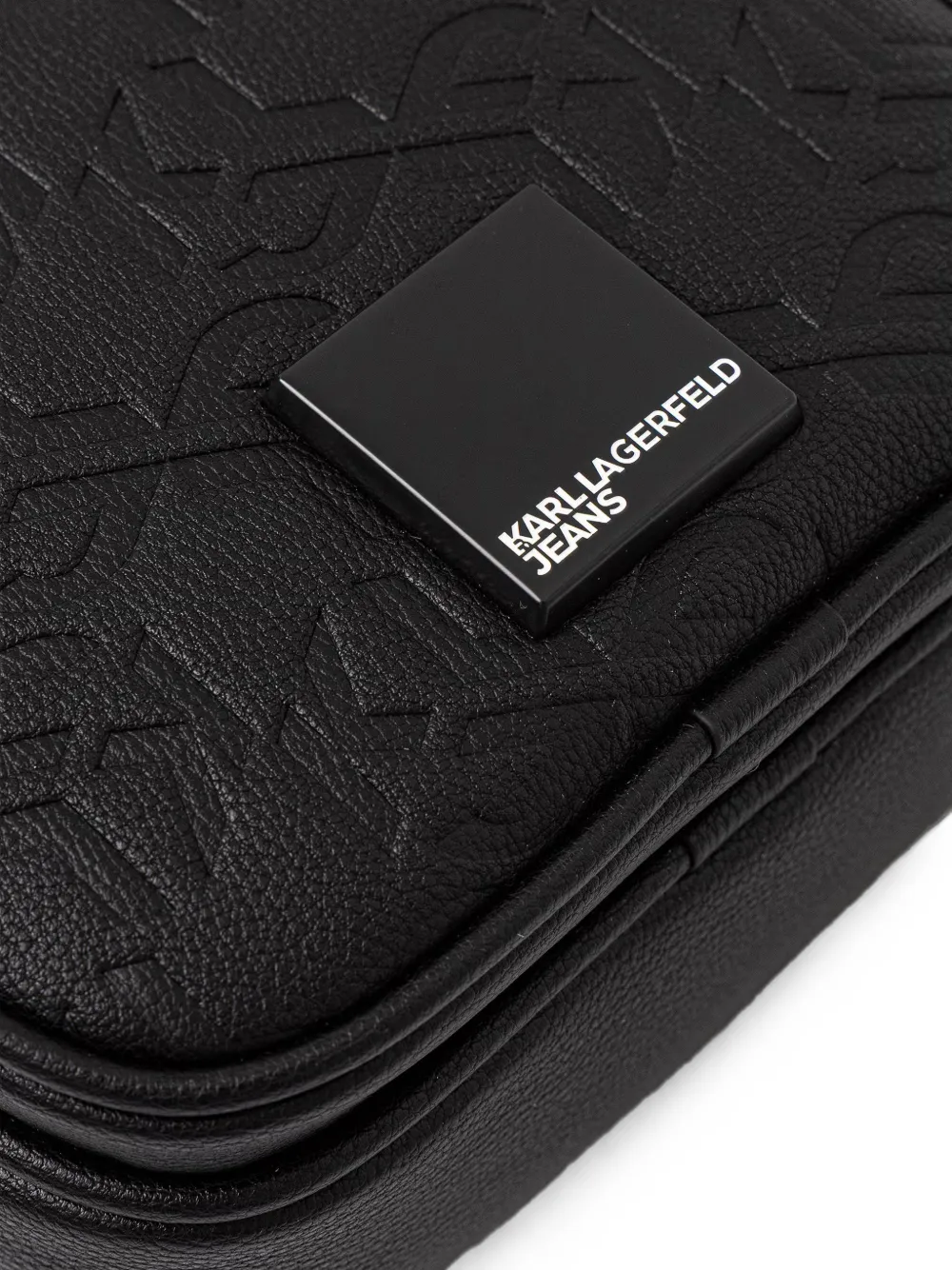 Karl Lagerfeld Jeans Messengertas met monogram-reliëf Zwart