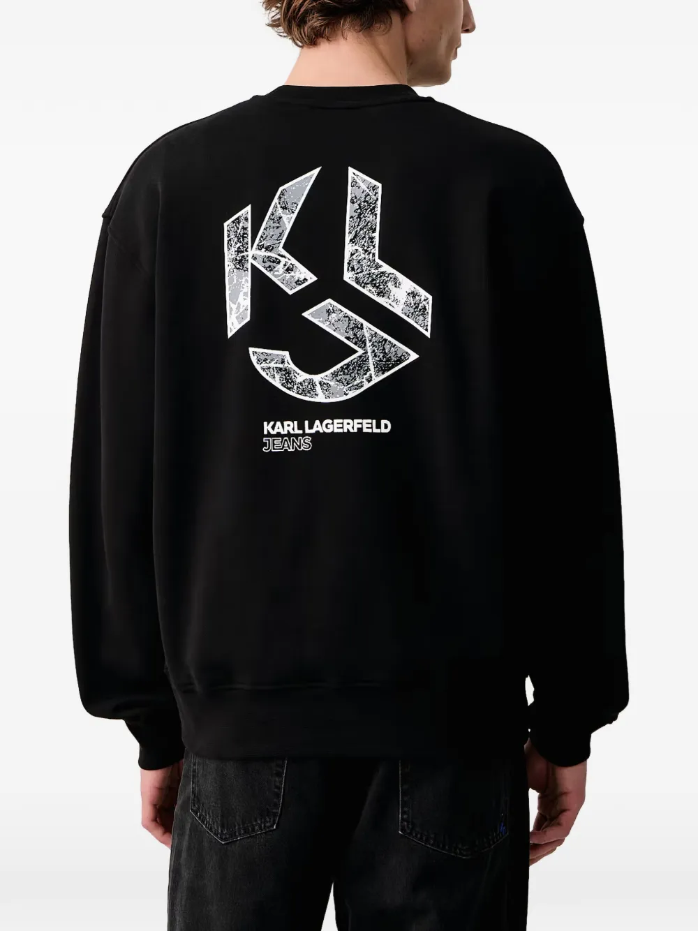 Karl Lagerfeld Jeans logo-print sweater Zwart