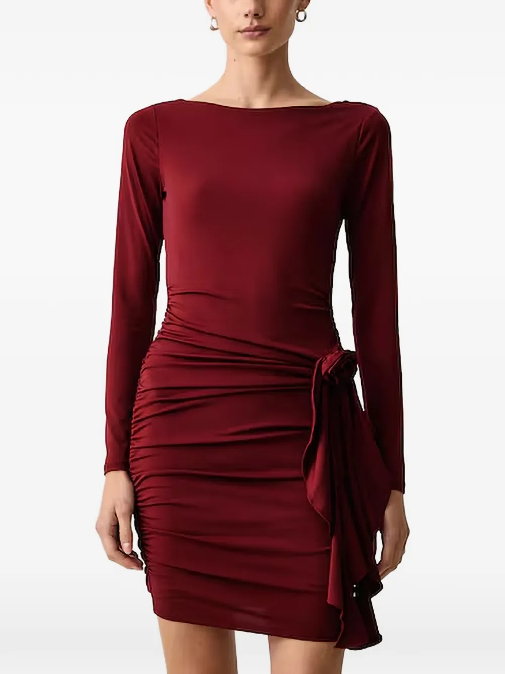 GUESS USA ruched open-back mini dress - Rouge GUESS USA ruched open-back mini dress - Rouge