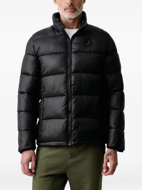 Karl Lagerfeld quilted logo-patch jacket