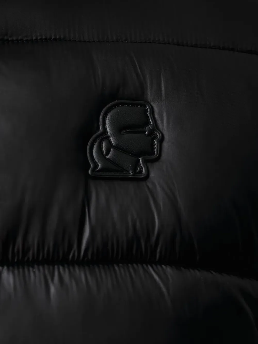 Karl Lagerfeld Gewatteerd jack met logopatch Zwart