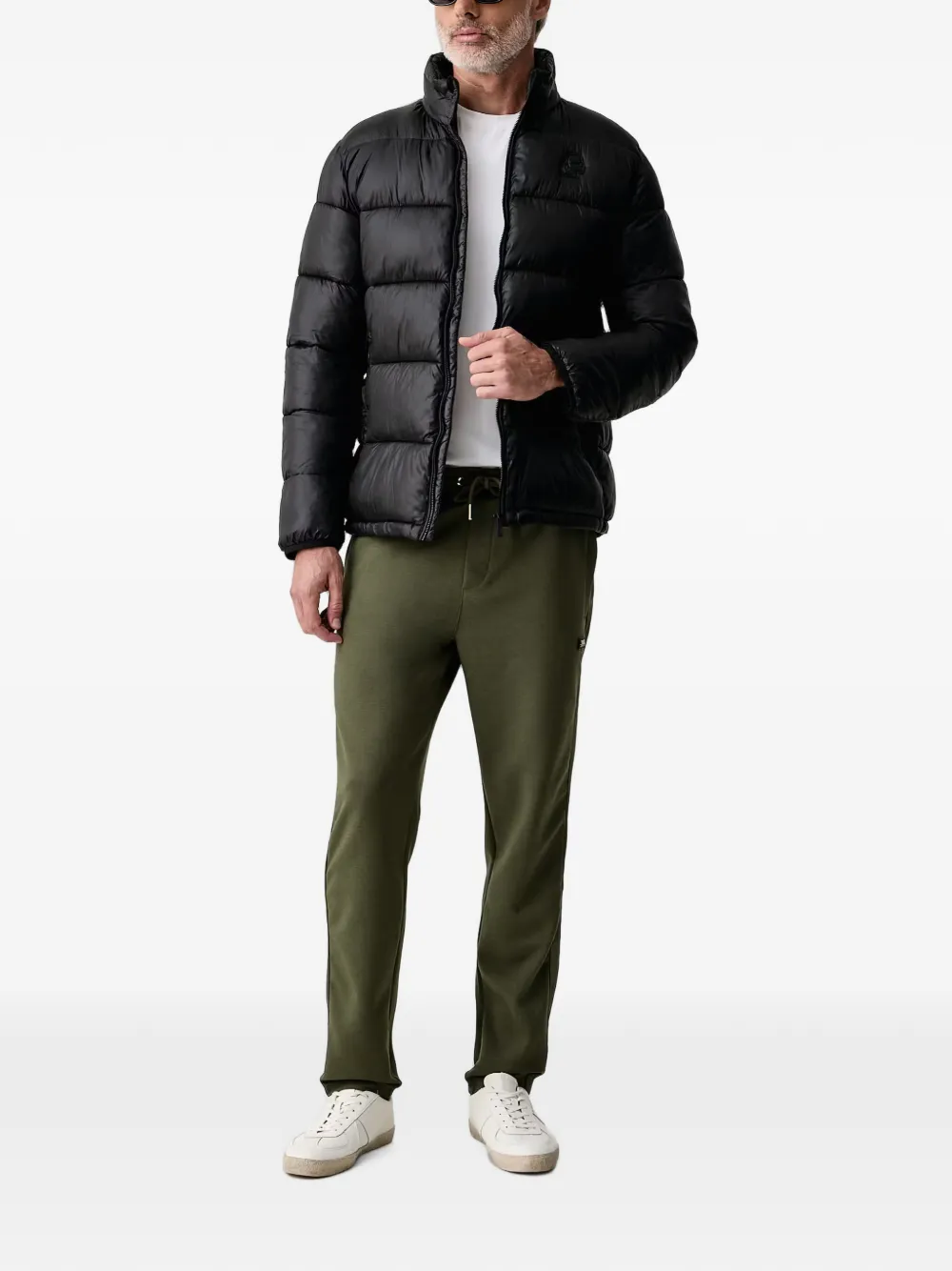 Karl Lagerfeld Gewatteerd jack met logopatch Zwart