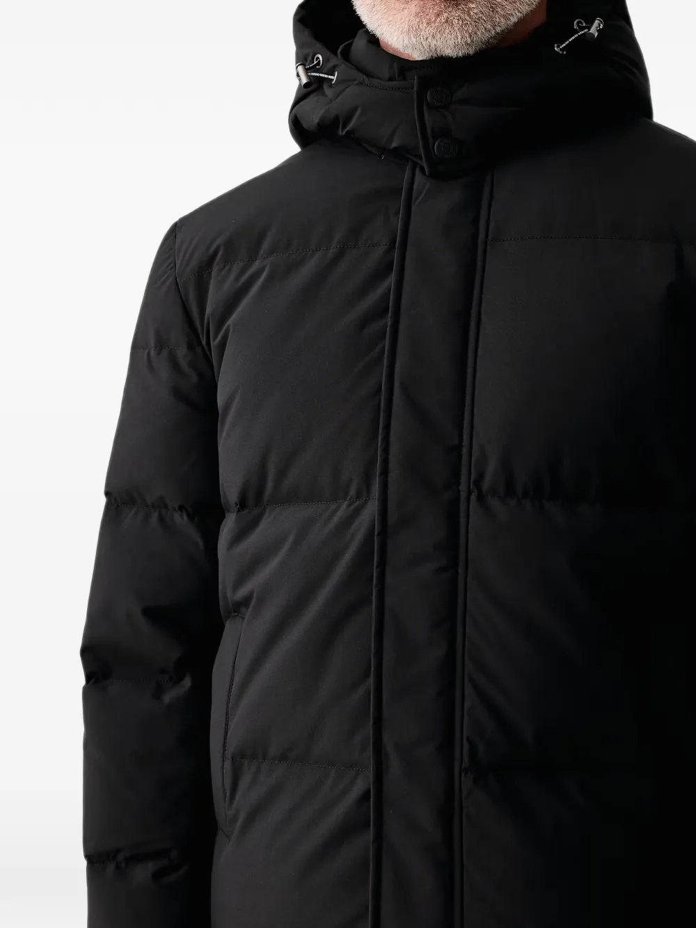 GUESS USA hooded quilted jacket Zwart