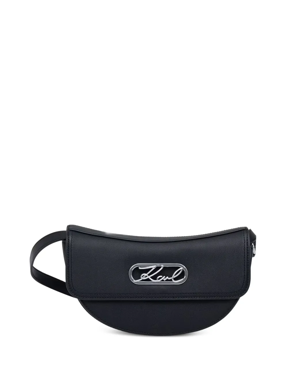 Karl Lagerfeld Borsa a tracolla con placca logo - Nero