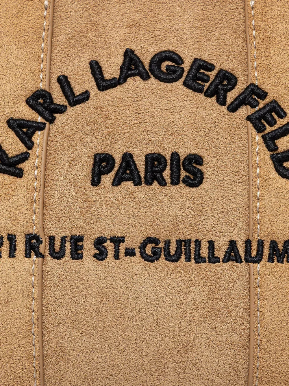 Karl Lagerfeld Rue St-Guillaume mini-shopper van imitatiesuède Beige