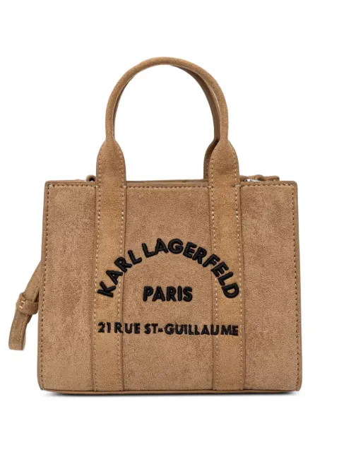 Karl Lagerfeld Borsa tote Rue St-Guillaume mini in pelle scamosciata sintetica