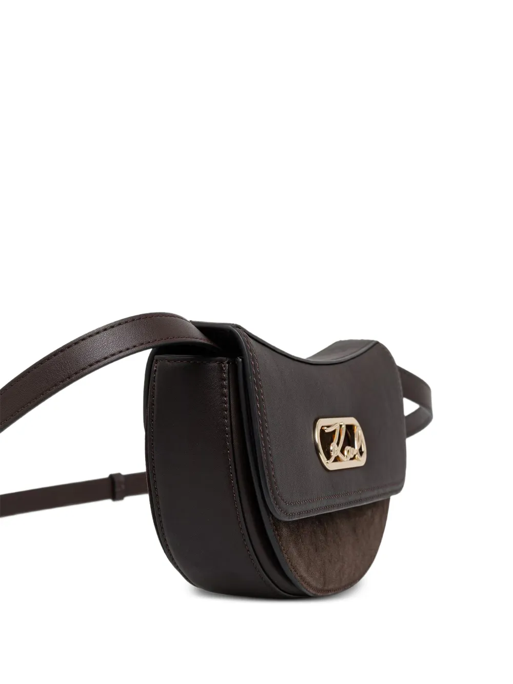 Karl Lagerfeld Crossbodytas met logoplakkaat Bruin