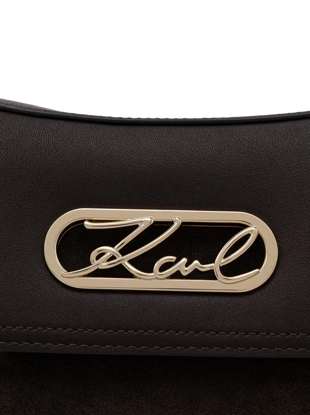 Karl Lagerfeld Crossbodytas met logoplakkaat Bruin