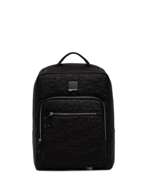 Karl Lagerfeld Jeans logo-embossed monogram backpack