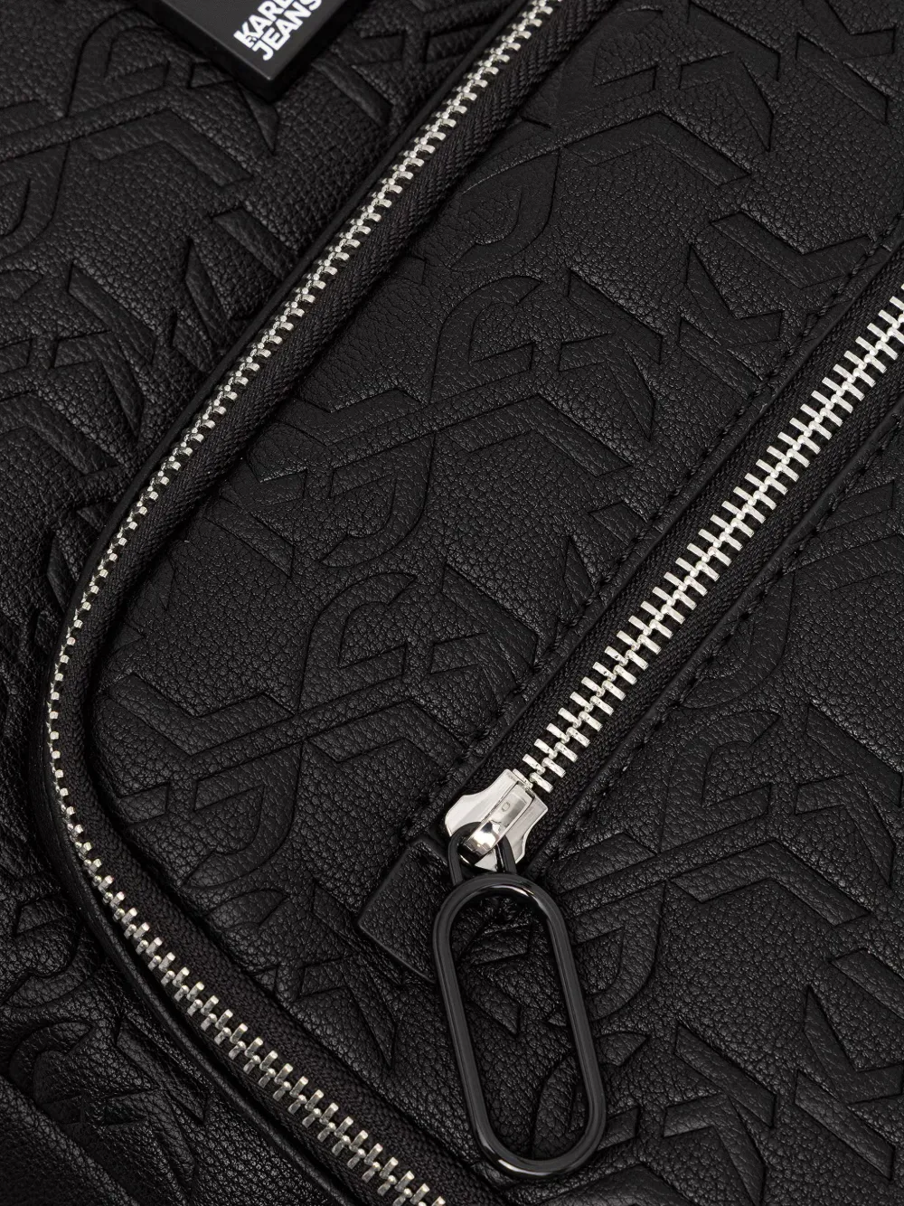 Karl Lagerfeld Jeans Rugzak met monogram en logo-reliëf Zwart