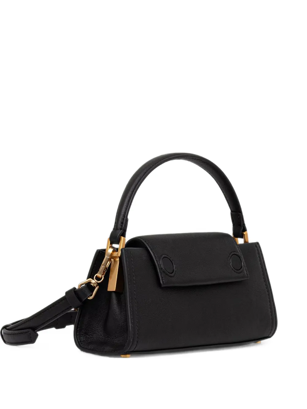 Karl Lagerfeld logo-plaque leather shoulder bag - Black