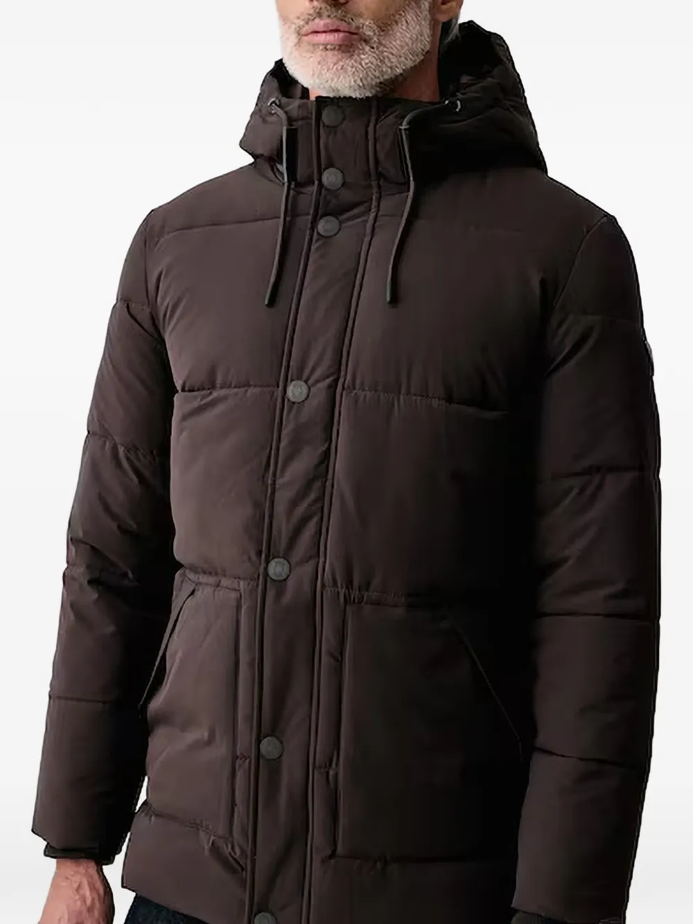 GUESS USA Donsjack met capuchon Bruin