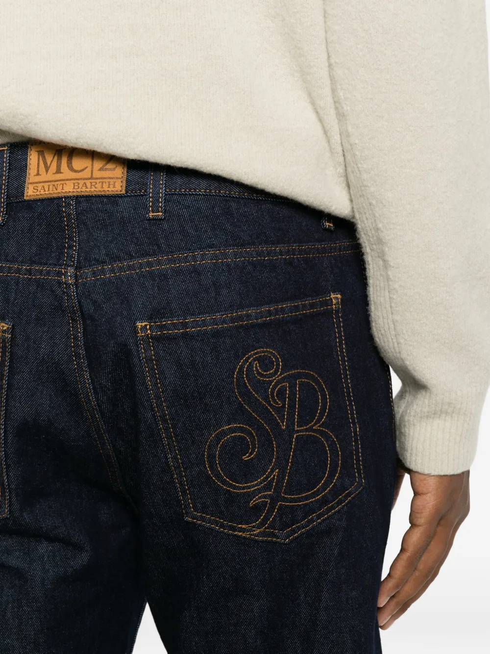 MC2 Saint Barth Legacy embroidered jeans Blauw