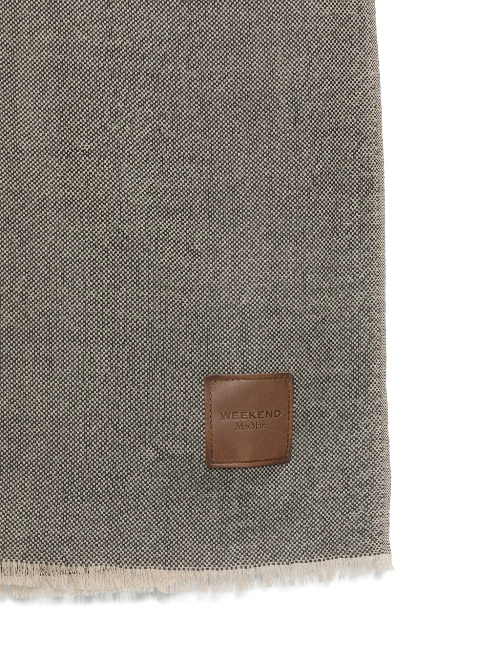 Weekend Max Mara WKAquantum sjaal met franje Bruin
