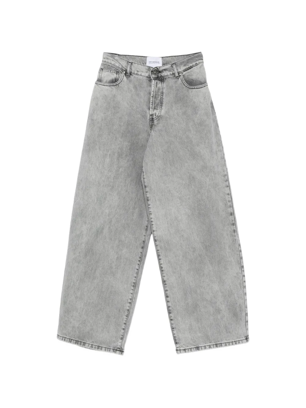 GOD SAVE DENIM Zefiro-10 acid-wash wide-leg jeans - Grau