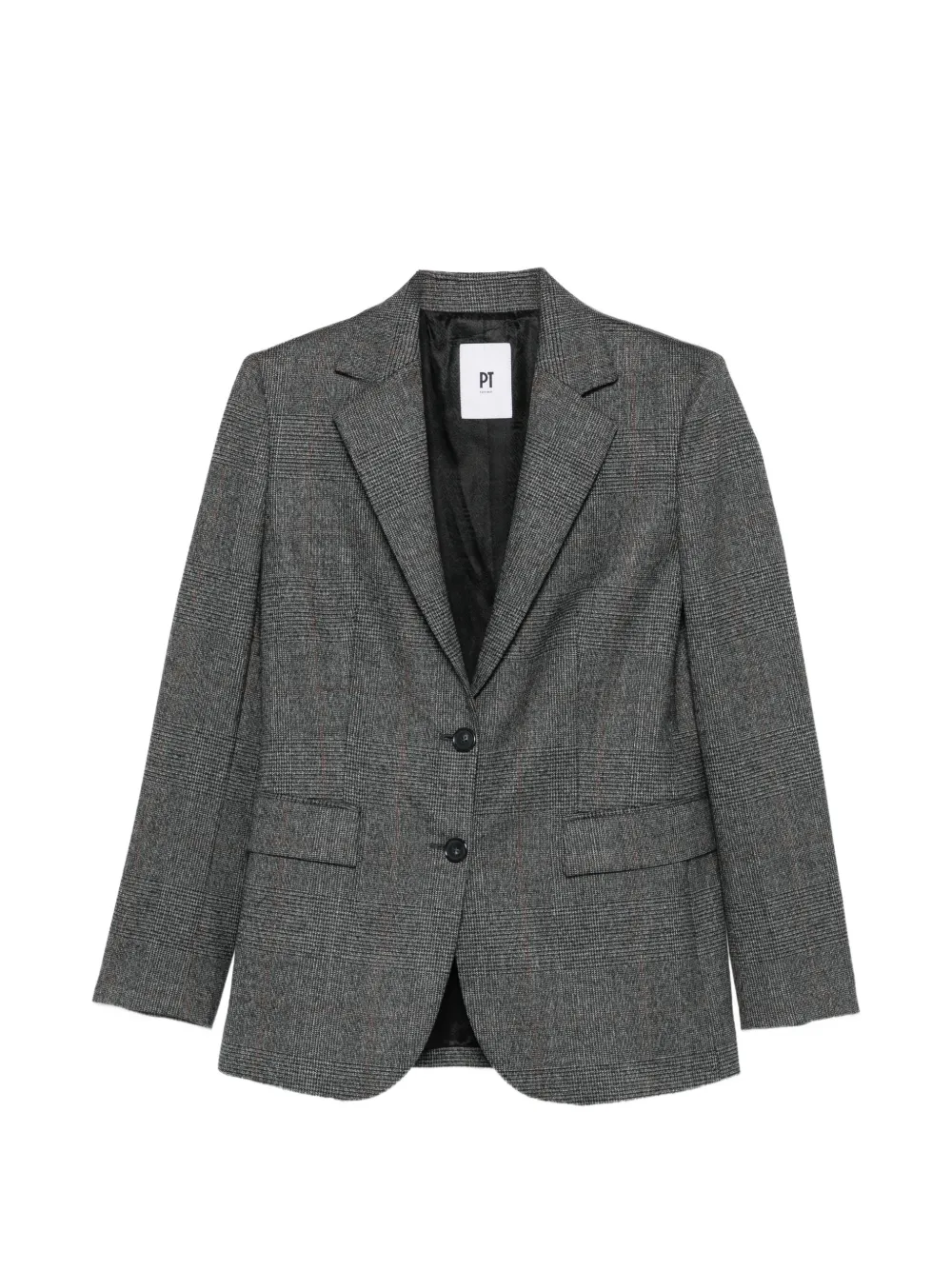 PT Torino Prince of Wales check wool blazer - Gris
