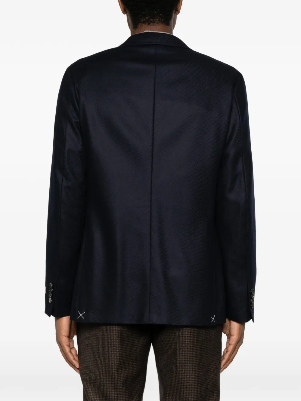 Canali Jack met dubbele rij knopen Blauw