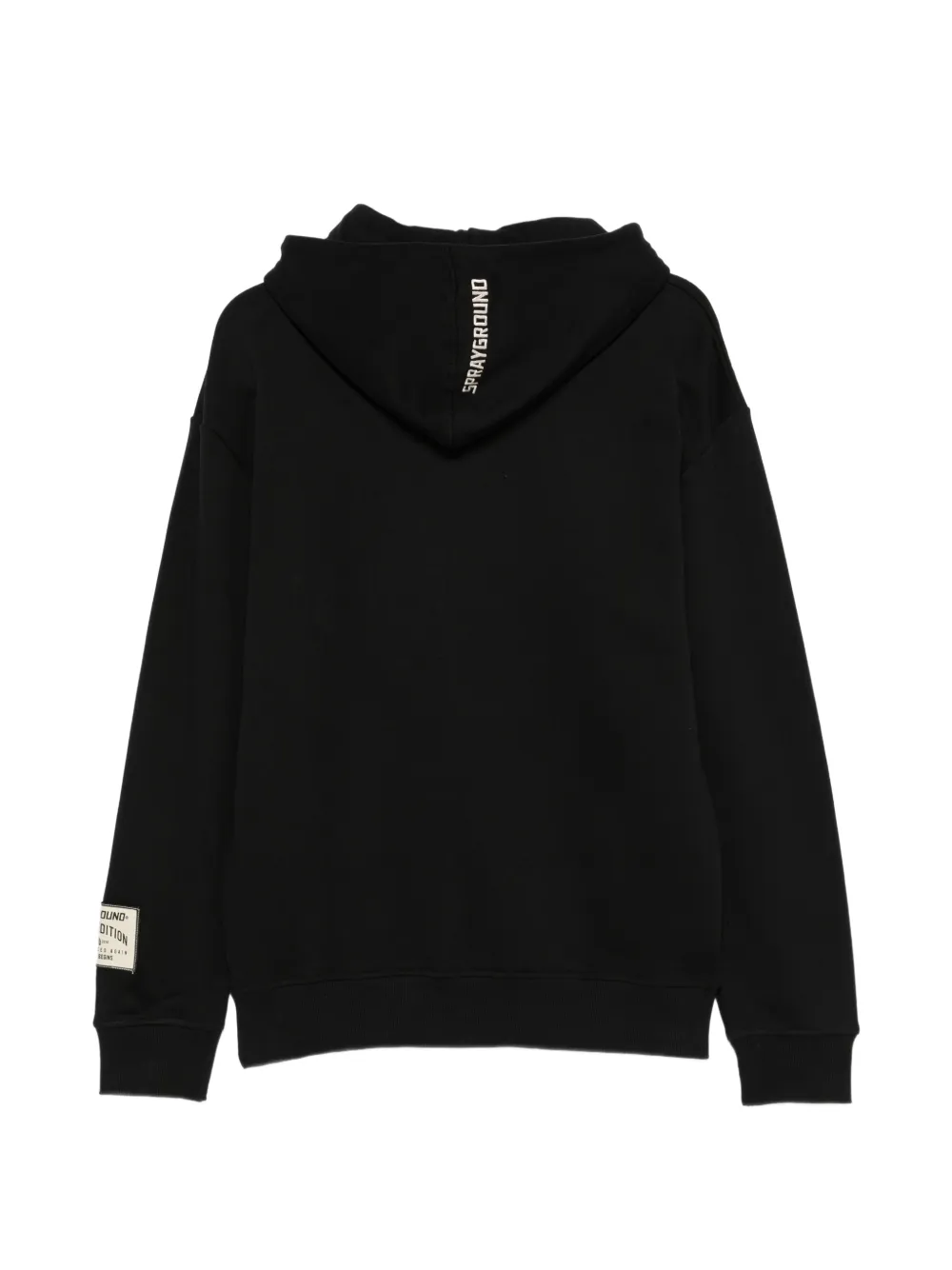 Sprayground Pure regular hoodie met logo-patch Zwart