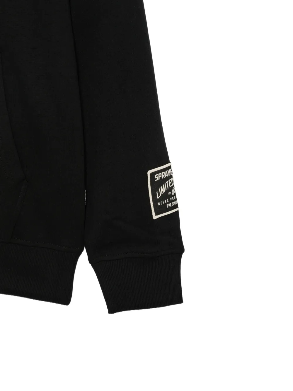 Sprayground Pure regular hoodie met logo-patch Zwart