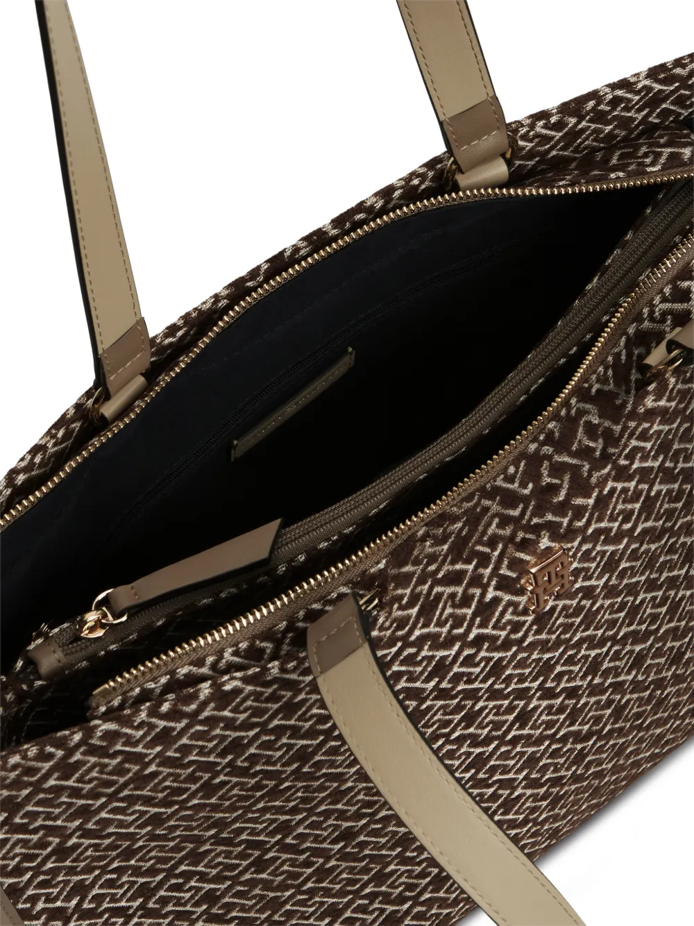 Tommy Hilfiger Shopper met monogramprint Bruin