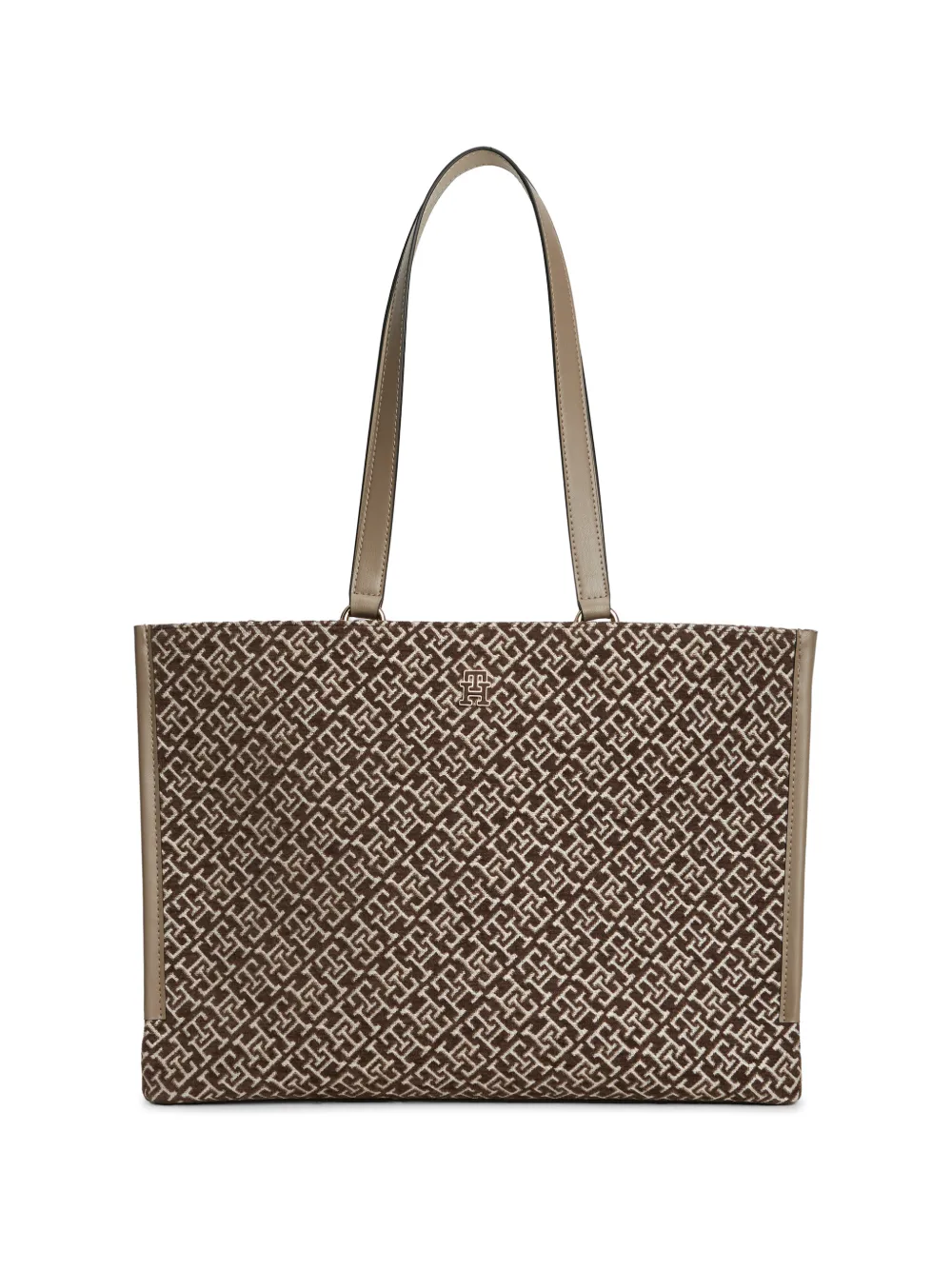 Tommy Hilfiger Shopper met monogramprint Bruin