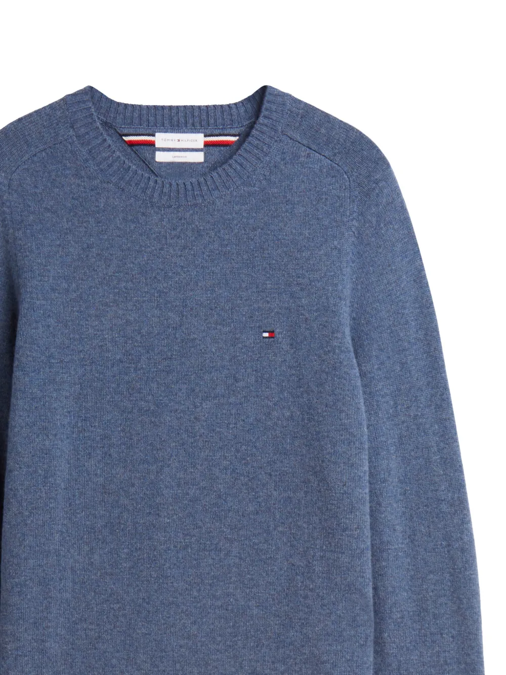Tommy Hilfiger Trui met geborduurd logo en ronde hals Blauw