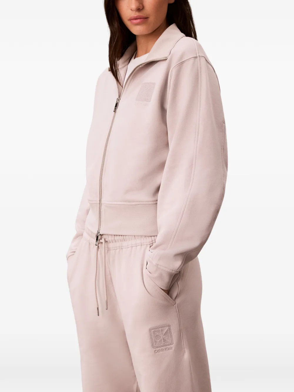 Calvin Klein Sweater met geborduurd logo Roze