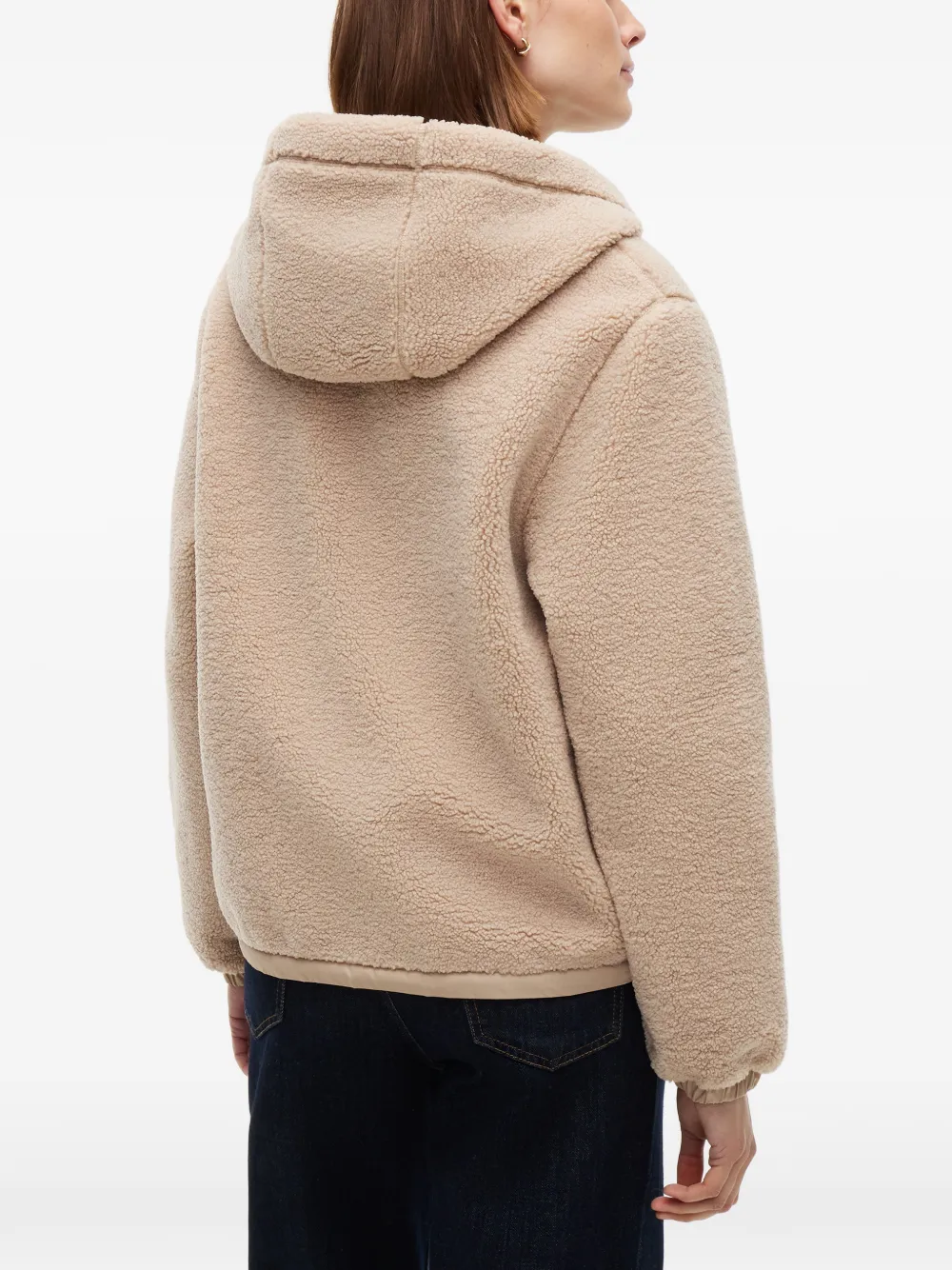 Tommy Hilfiger Teddy-fleece jack met capuchon Beige