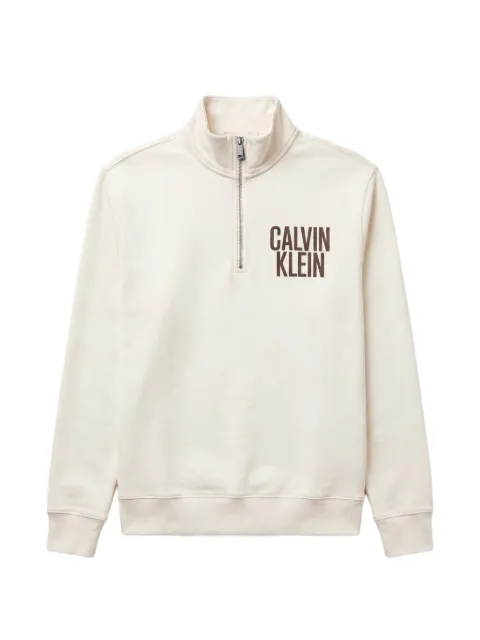 Calvin Klein logo-embroidered quarter-zip sweatshirt
