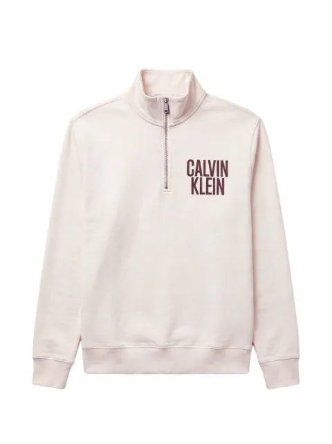 Calvin Klein logo-embroidered quarter-zip sweatshirt