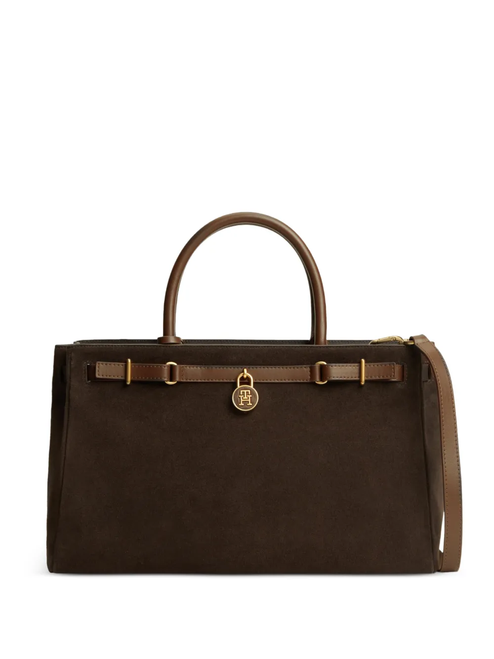 Tommy Hilfiger The American Icon suède shopper Bruin