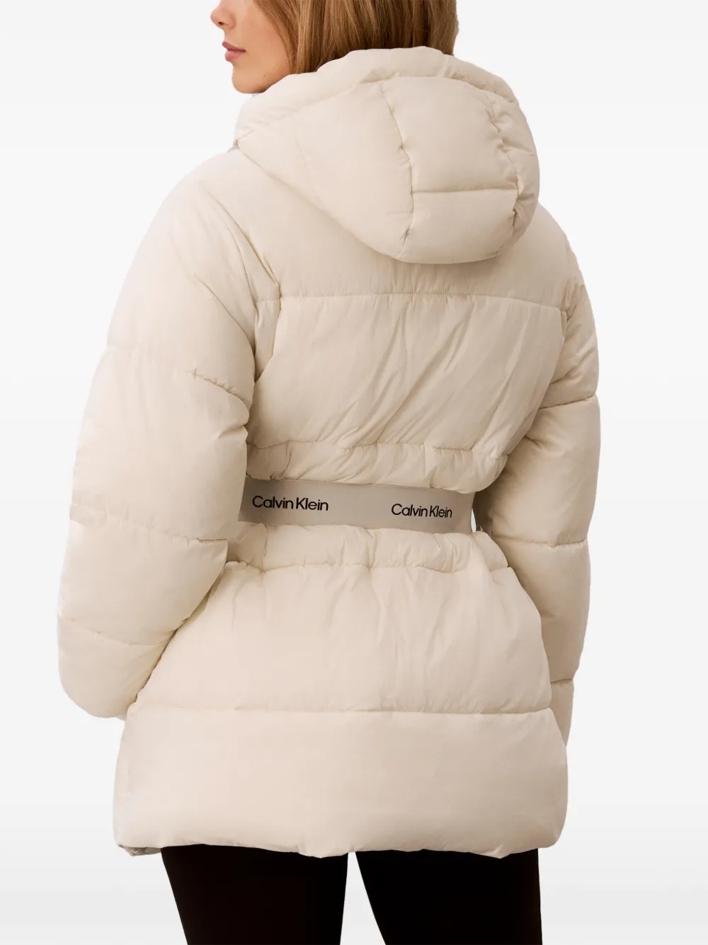 Calvin Klein Donsjack met capuchon Beige