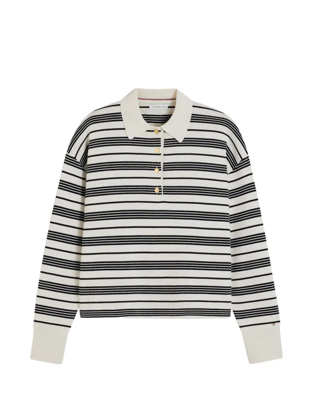 Tommy Hilfiger striped knitted polo shirt - Toni neutri