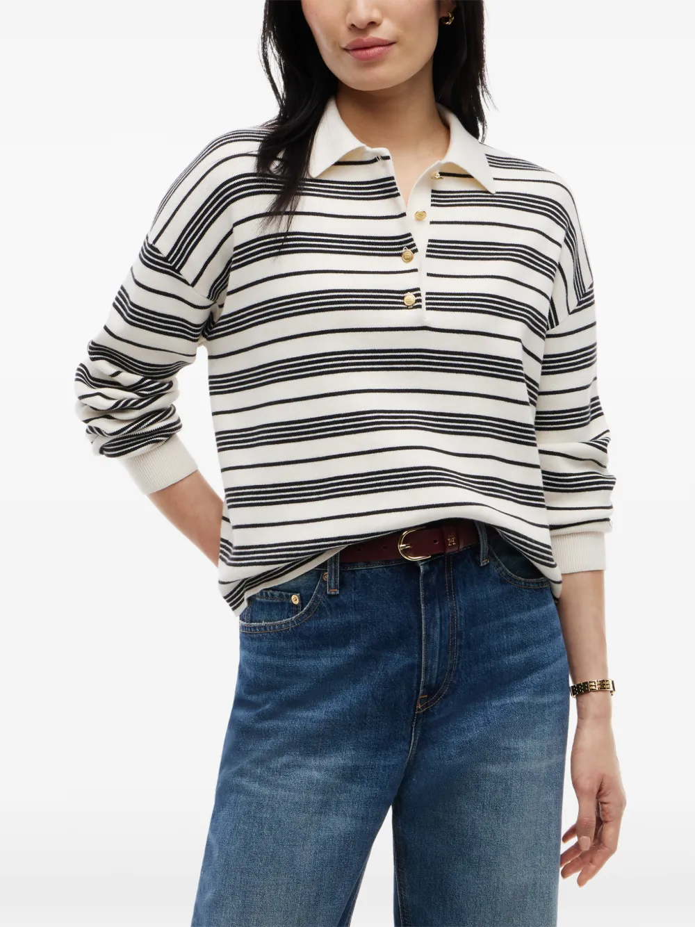 Tommy Hilfiger Gestreept poloshirt Beige