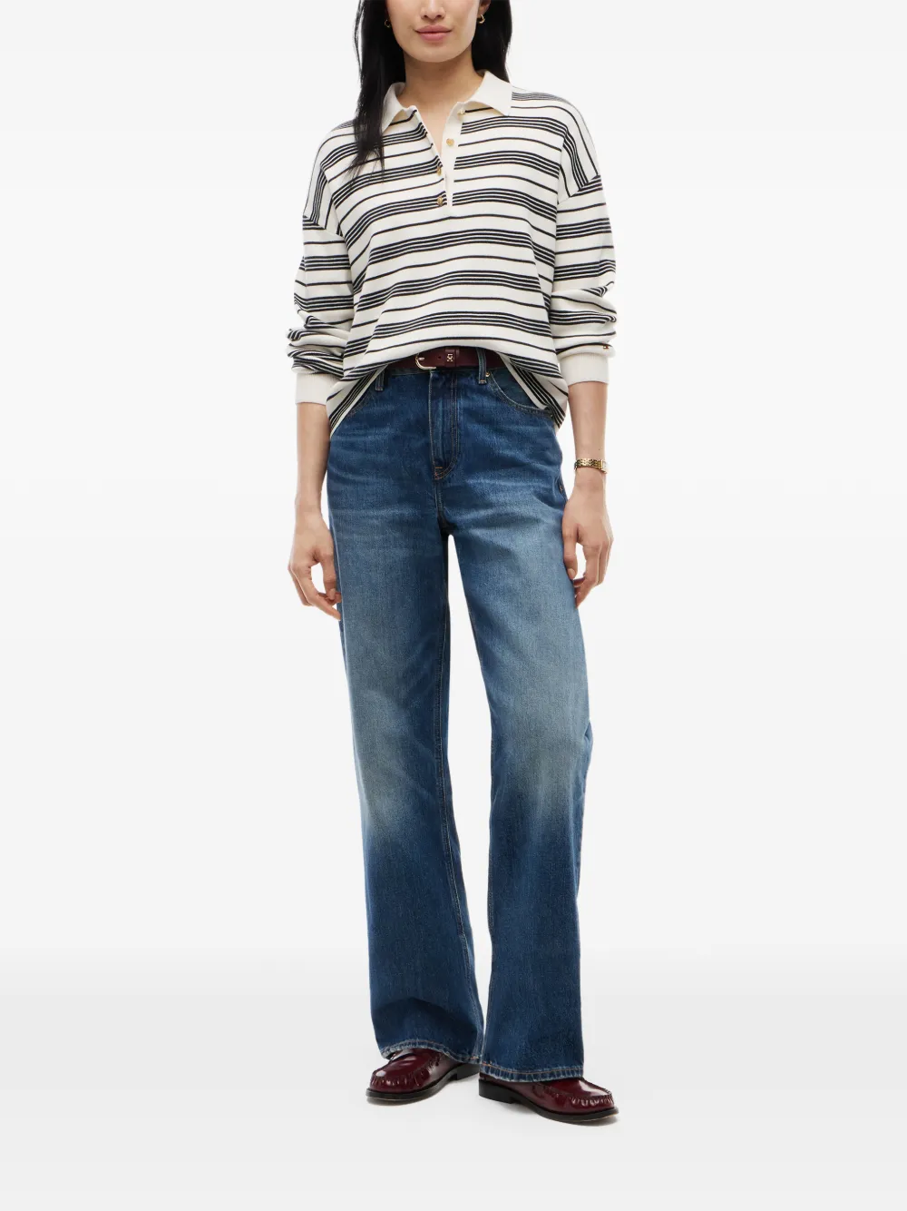 Tommy Hilfiger Gestreept poloshirt Beige