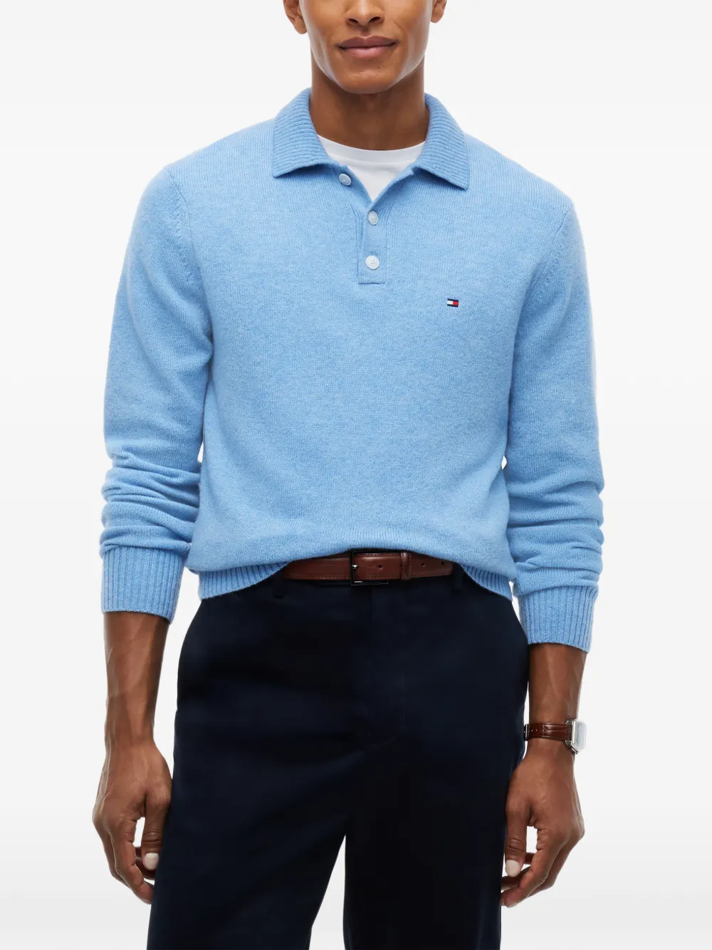 Tommy Hilfiger Poloshirt met geborduurd logo Blauw