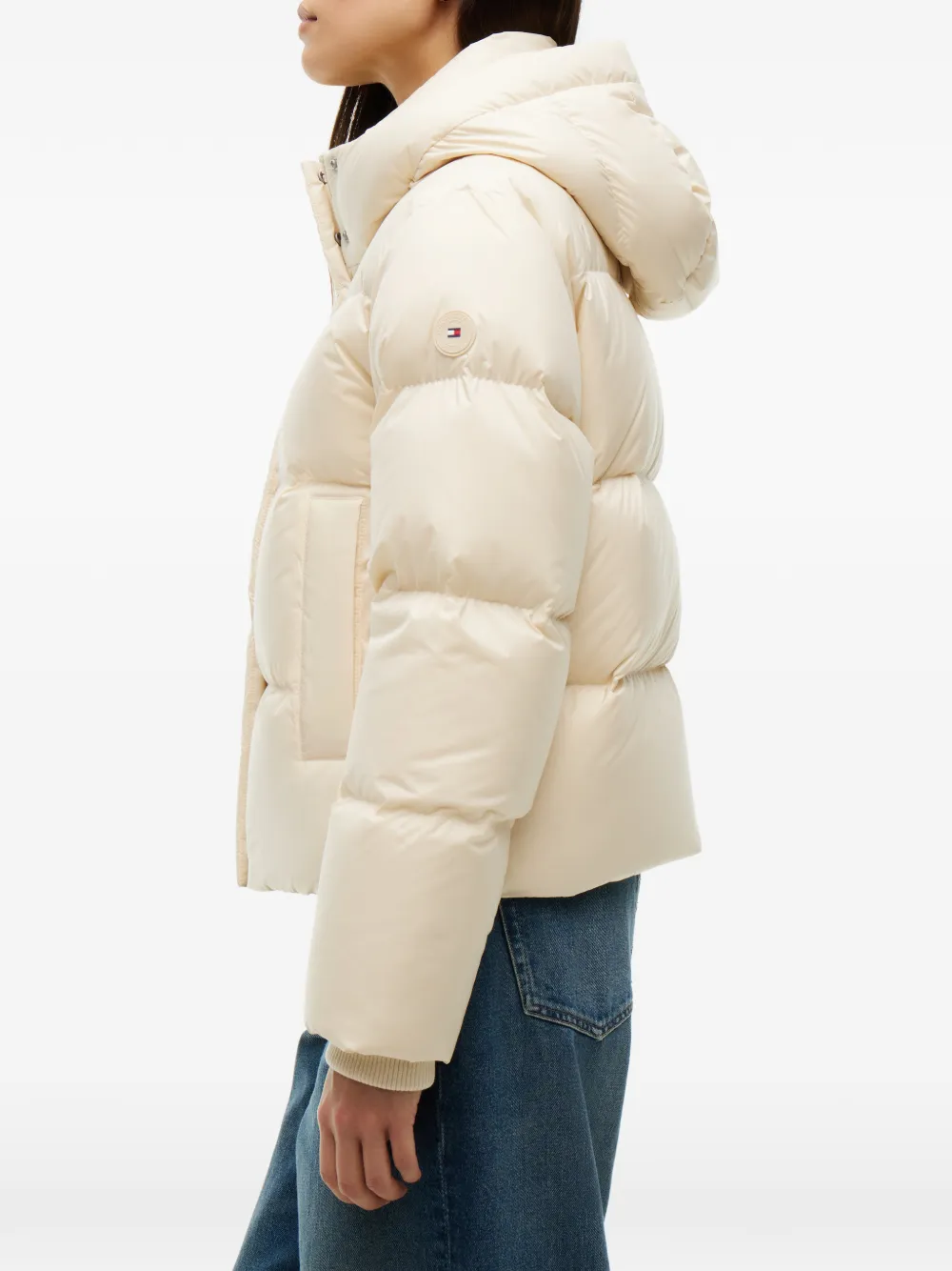 Tommy Hilfiger Gevoerd jack met capuchon Beige