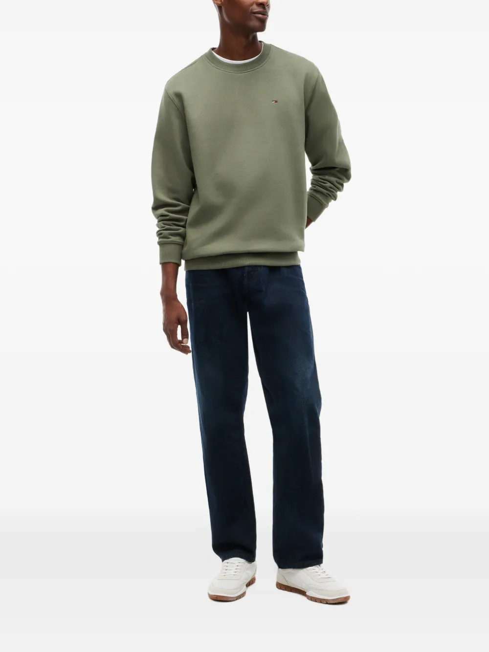 Tommy Hilfiger Sweater met geborduurd logo Groen