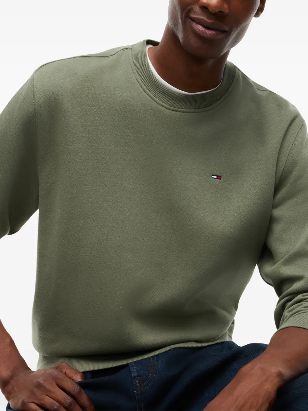 Tommy Hilfiger Sweater met geborduurd logo Groen