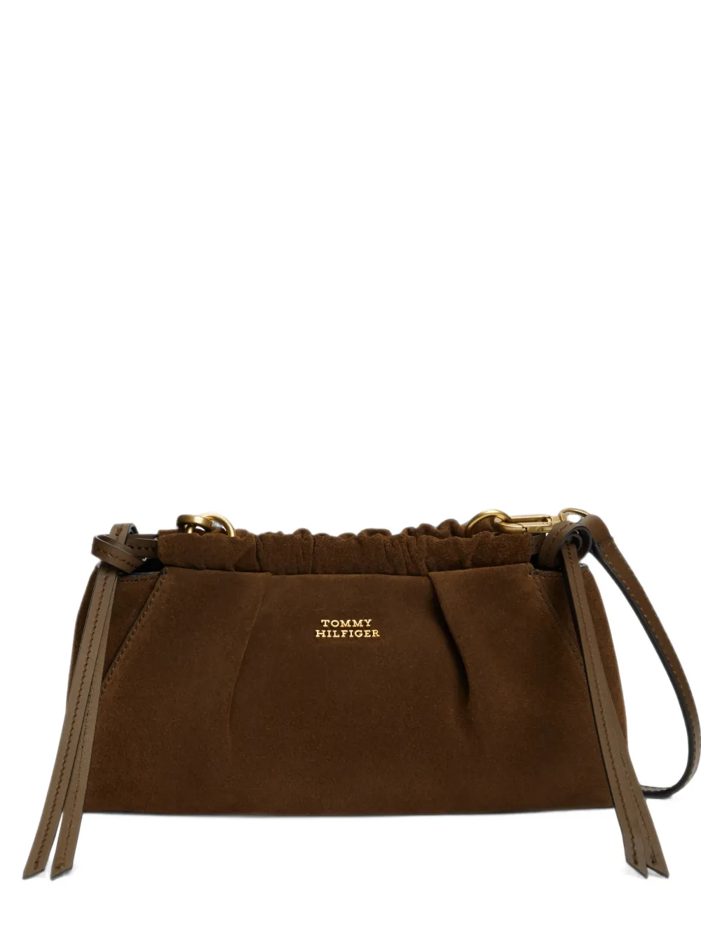 Tommy Hilfiger suede cross body bag - Marrone