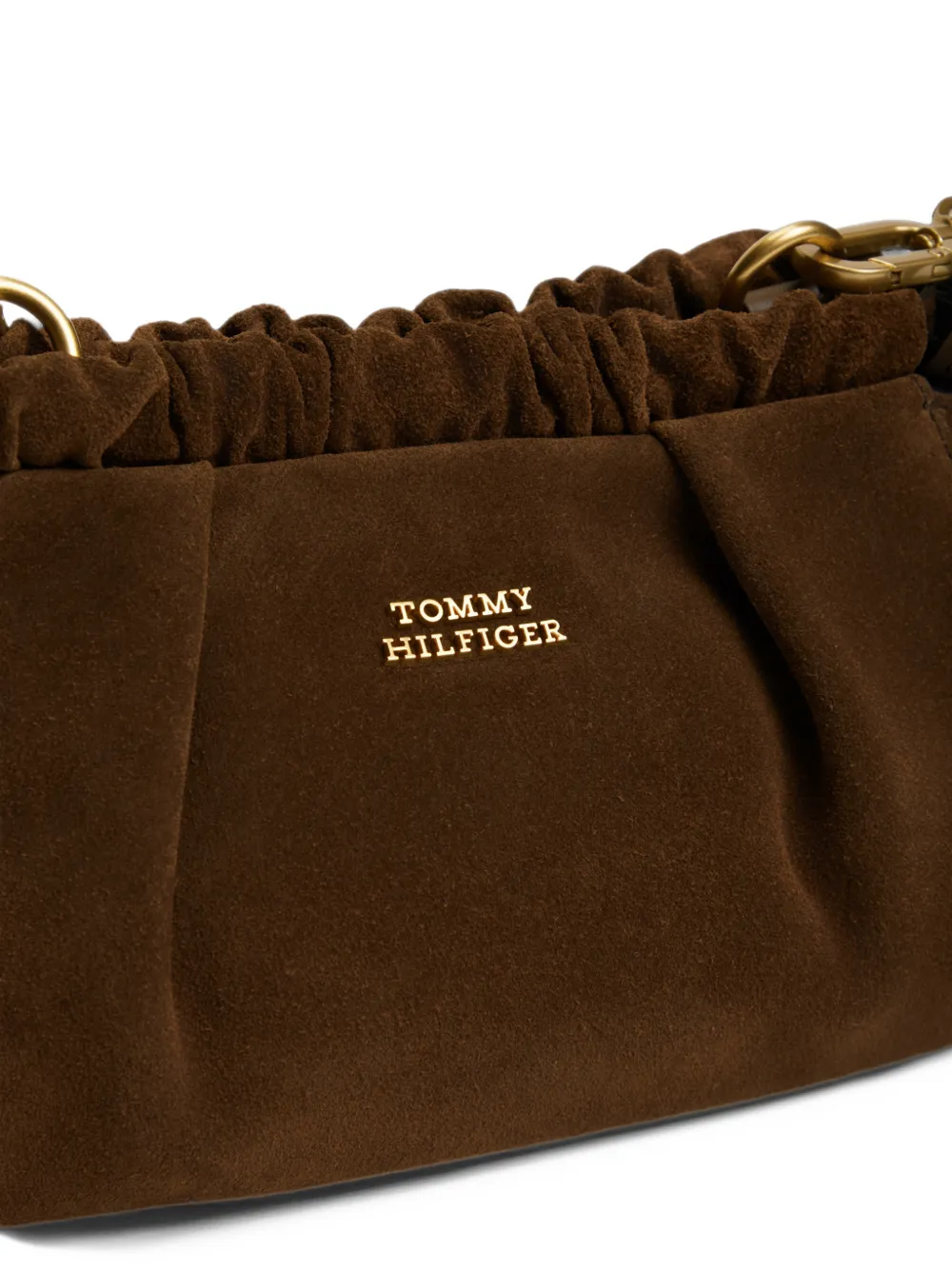 Tommy Hilfiger Suède crossbodytas Bruin