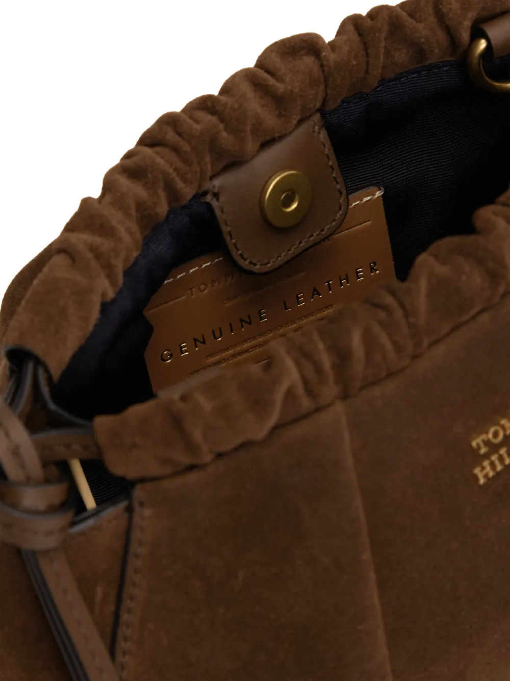 Tommy Hilfiger Suède crossbodytas Bruin