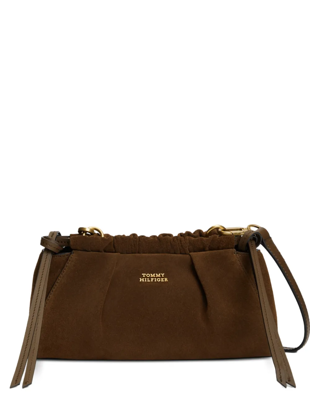 Tommy Hilfiger suede cross body bag - Marrone