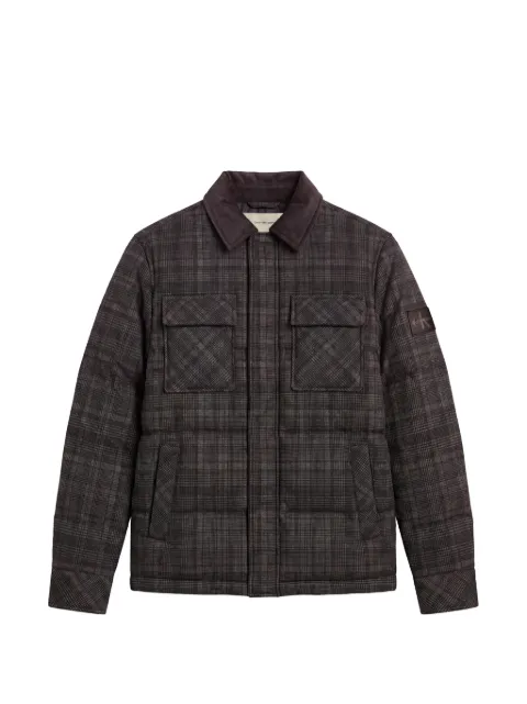 Calvin Klein check-pattern padded jacket